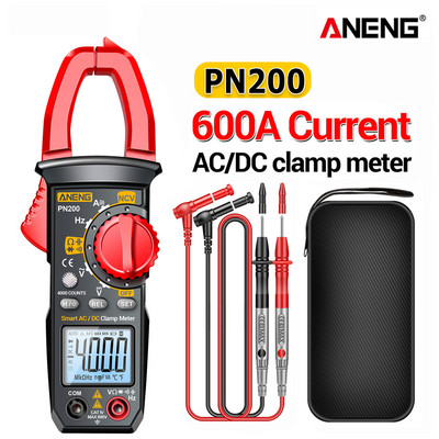 ANENG PN200 Clampmetru digital DC/AC 600A Curent 4000 de numărări Multimetru Ampermetru Tester de tensiune Auto Hz Capacitate NCV Ohm Test