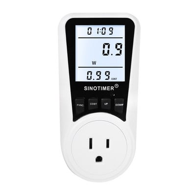 Villamosenergia-használat figyelő Digitális wattmérő AC teljesítménymérő 110V-230V energiamérő aljzat teljesítményfigyelő EU/US/UK/BR dugó