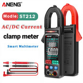 ANENG ST212 digitális bilincsmérő 6000 DC/AC áram 400A Amper Multiméter nagy színes képernyős feszültségvizsgáló autó Hz NCV Ohm