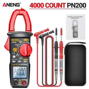 ANENG PN200 Цифрови клещи DC/AC 600A Ток 4000 Counts Мултиметър Амперметър Тестер за напрежение Автомобилен Hz Капацитет NCV Ом Тест