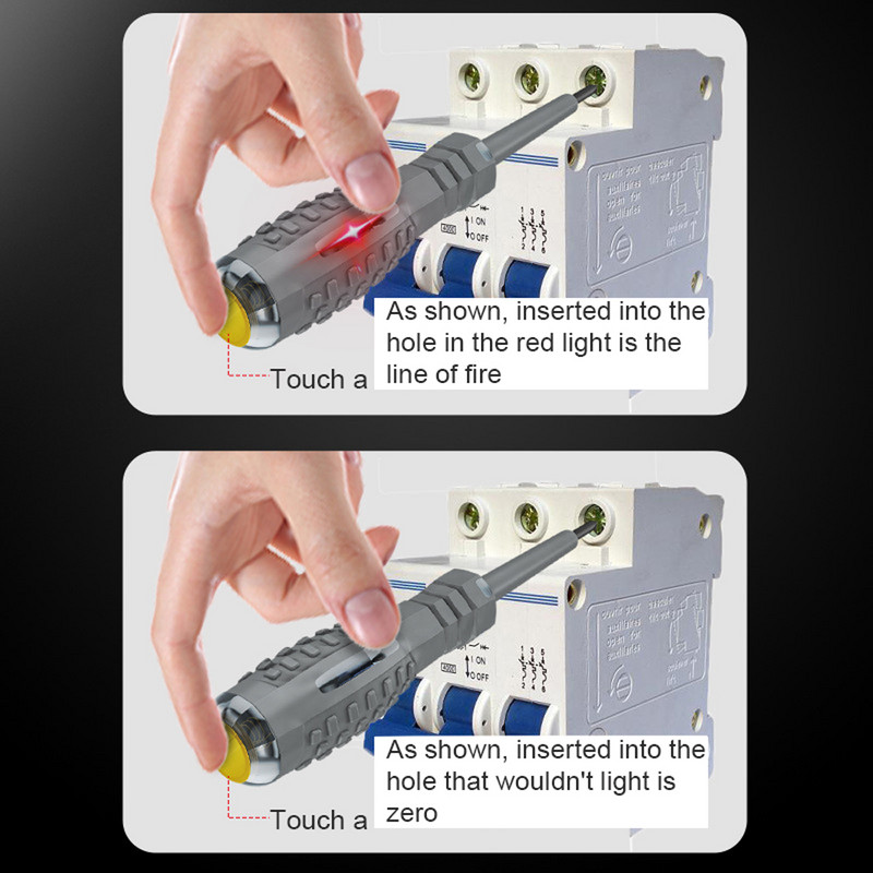 2 viename Atsuktuvas Elektrinis įtampos indikatorius Įtampos tikrinimo rašiklis kintamosios srovės bekontakčio indukcinio tikrinimo rašiklio voltmetro galios detektorius