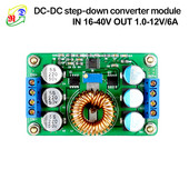 RD DC-DC Step-down Υψηλής απόδοσης Σύγχρονη 12v/9v 6A Ρυθμιζόμενη τροφοδοσία Ρυθμιστής τάσης μετατροπέα buck buck