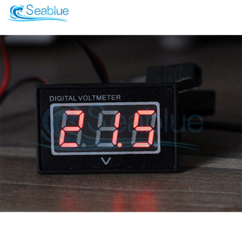 DC 15-120V vízálló digitális feszültségmérő volt feszültségmérő elektromos járművekhez Kijelző színe piros zöld kék kiváló minőség