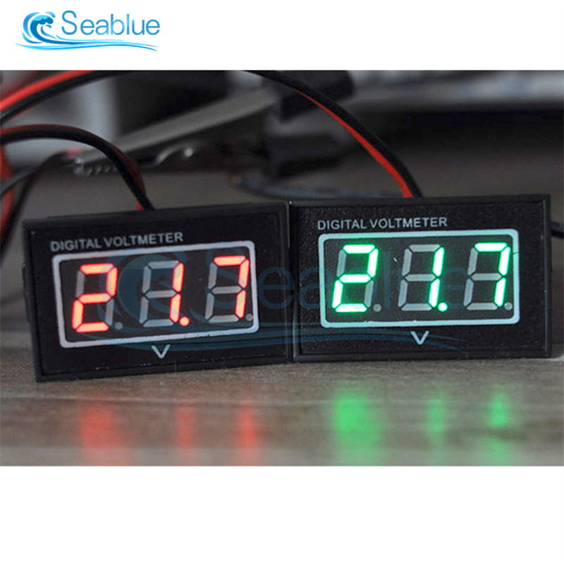 DC 15-120V vízálló digitális feszültségmérő volt feszültségmérő elektromos járművekhez Kijelző színe piros zöld kék kiváló minőség