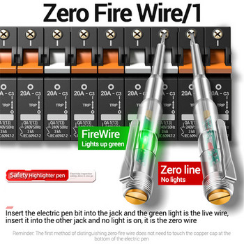 1/2/3 бр. Интелигентен тестер за напрежение Писалка 24/70-250V Индукционен детектор на мощност Писалка Електрическа отвертка Индикатор Тестер за верига