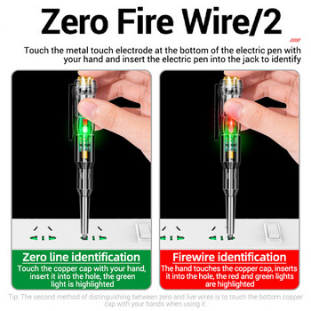 1/2/3Pcs Intelligent Voltage Tester Pen 24/70-250V Induction Power Detector Pen Electrical scwdriver Indicator Circuit Tester