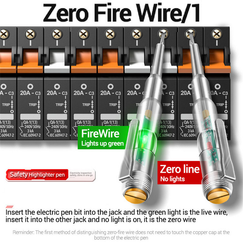 1/2/3 vnt. išmanusis įtampos tikrinimo rašiklis 24/70-250 V indukcinio maitinimo detektoriaus rašiklis elektrinis atsuktuvo indikatoriaus grandinės testeris