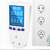 Kintamosios srovės skaitmeninis vatmetras LCD lizdas Maitinimo matuoklis Elektros suvartojimas Energijos skaitiklis Elektros skaitiklis Elektros energijos naudojimo monitoriaus kištukas