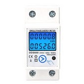 Baltas energijos skaitiklis ABS energijos skaitiklis Kwh AC220V elektros skaitiklis LCD skaitmeninis energijos elektros skaitiklis