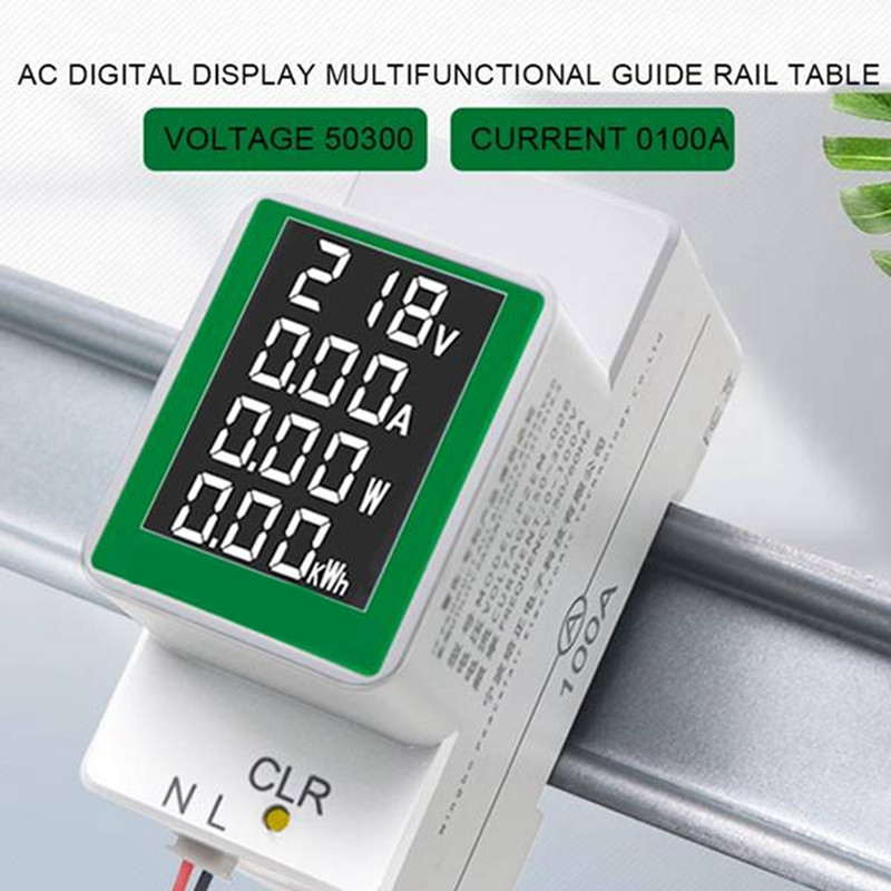 Skaitmeninis energijos skaitiklio testeris Elektros energijos naudojimo monitorius Galia Voltmetras Ampermetras Įtampa Amperai Vatai Kwh
