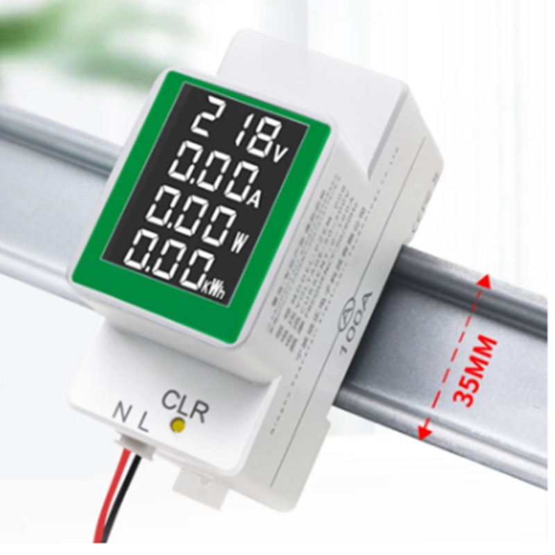 Skaitmeninis energijos skaitiklio testeris Elektros energijos naudojimo monitorius Galia Voltmetras Ampermetras Įtampa Amperai Vatai Kwh