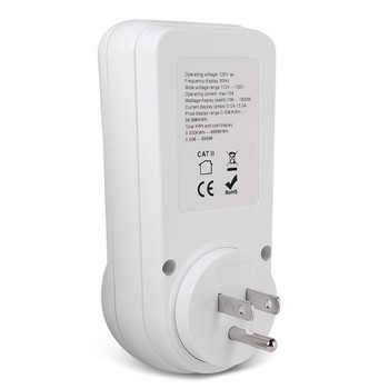 Ψηφιακό Wattmeter AC Energy Power Meter 110V-230V Socket Power Monitor ΕΕ/ΗΠΑ/Ηνωμένο Βασίλειο Μετρητής ηλεκτρικής ενέργειας για εξοικονόμηση ενέργειας