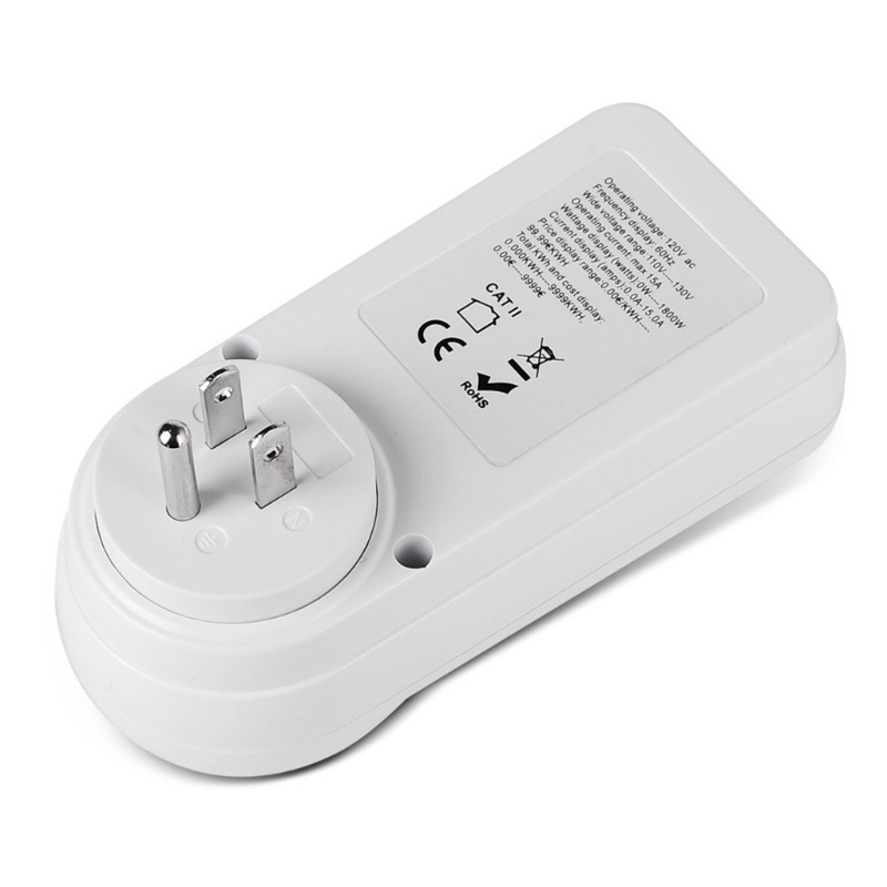 Skaitmeninis vatmetras kintamosios srovės energijos skaitiklis 110 V-230 V lizdo maitinimo monitorius ES / JAV / JK elektros energijos skaitiklis energijos taupymui