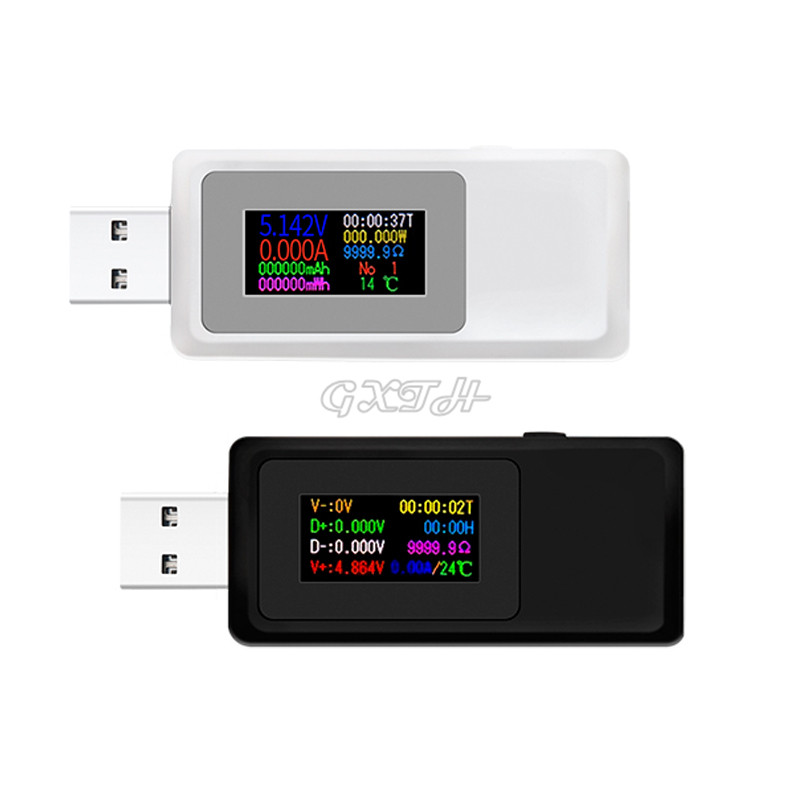 Έγχρωμη οθόνη USB Δοκιμαστής τάσης οργάνου μέτρησης ανιχνευτής φορτιστή Βολτόμετρο Αμπερόμετρο Προστασία φόρτισης κινητού τηλεφώνου DC4-30V