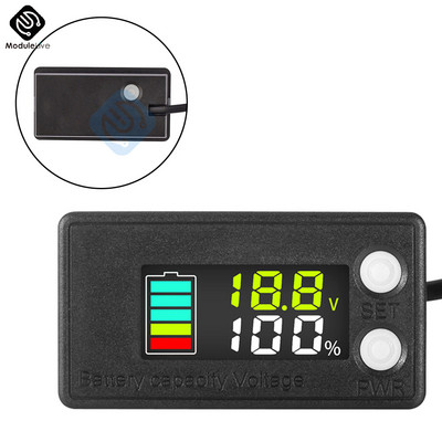 6133B DC 12V 24V 36V 48V Akumulatora ietilpības indikators Sprieguma mērītājs Ūdensnecaurlaidīgs monitora mērītājs DC 7V-68V digitālā voltmetra testeri