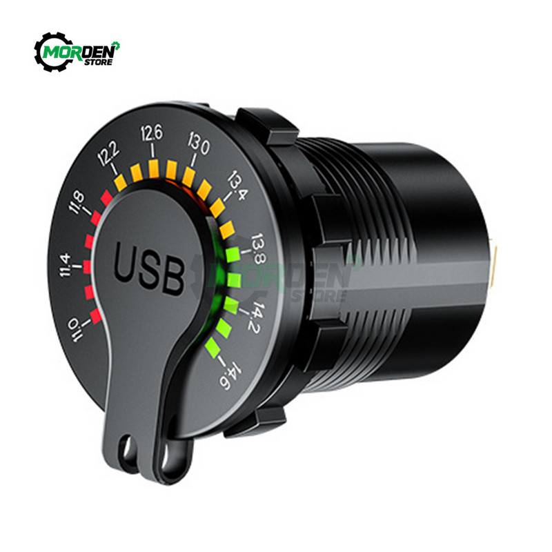 DC12-24V módosított feszültségmérő digitális kijelzővel színes képernyős vízálló feszültségmérő autós tartozékokhoz