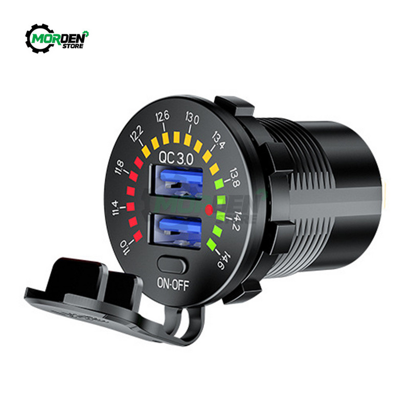 DC12-24V módosított feszültségmérő digitális kijelzővel színes képernyős vízálló feszültségmérő autós tartozékokhoz