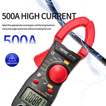 ANENG ST170 Clamp Meter Цифров мултицет 1999 Брои AC Current AC/DC тестер за напрежение Hz капацитет NCV Ohm тестер мултицет