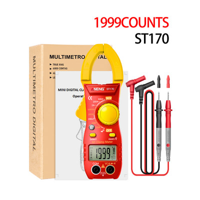 ANENG ST170 gnybtų matuoklis Skaitmeninis multimetras 1999 Skaičiuoja kintamosios srovės kintamosios srovės / nuolatinės srovės įtampos testeris Hz Talpa NCV omų testeris multimetras
