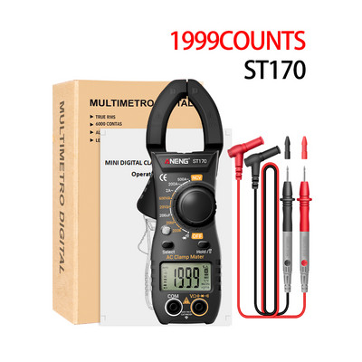 ANENG ST170 gnybtų matuoklis Skaitmeninis multimetras 1999 Skaičiuoja kintamosios srovės kintamosios srovės / nuolatinės srovės įtampos testeris Hz Talpa NCV omų testeris multimetras