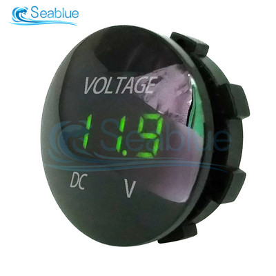 DC 5V 12V 24V 48V automobilių motociklo voltmetras, vandeniui atsparus LED skaitmeninis įtampos matuoklis, skirtas automobiliniam motociklui, keturračiui UTV sunkvežimiui