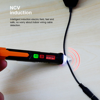 RuoShui 10 Ανιχνευτής τάσης εναλλασσόμενου ρεύματος χωρίς επαφή Οθόνη LCD Συναγερμός ευαισθησίας NCV Ελεγκτής μολυβιού εύρεσης διακόπτη ηλεκτρικού κυκλώματος
