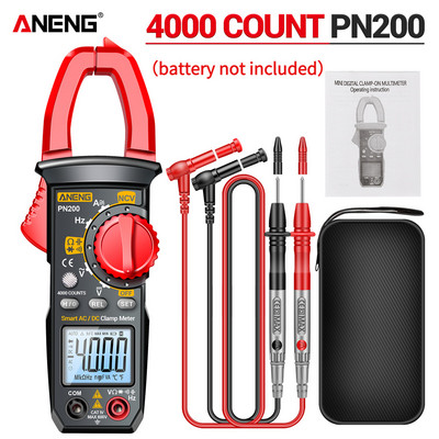 ANENG PN200 digitālais skavas mērītājs līdzstrāvas/maiņstrāvas 600A strāva 4000 skaitītāji multimetrs ampērmetrs sprieguma testeris automašīnas Hz kapacitātes NCV omu tests