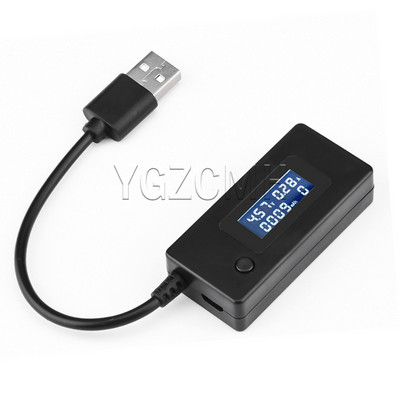 Mikro USB lādētāja akumulatora ietilpības pārbaudes sprieguma strāvas testera mērītāja detektors