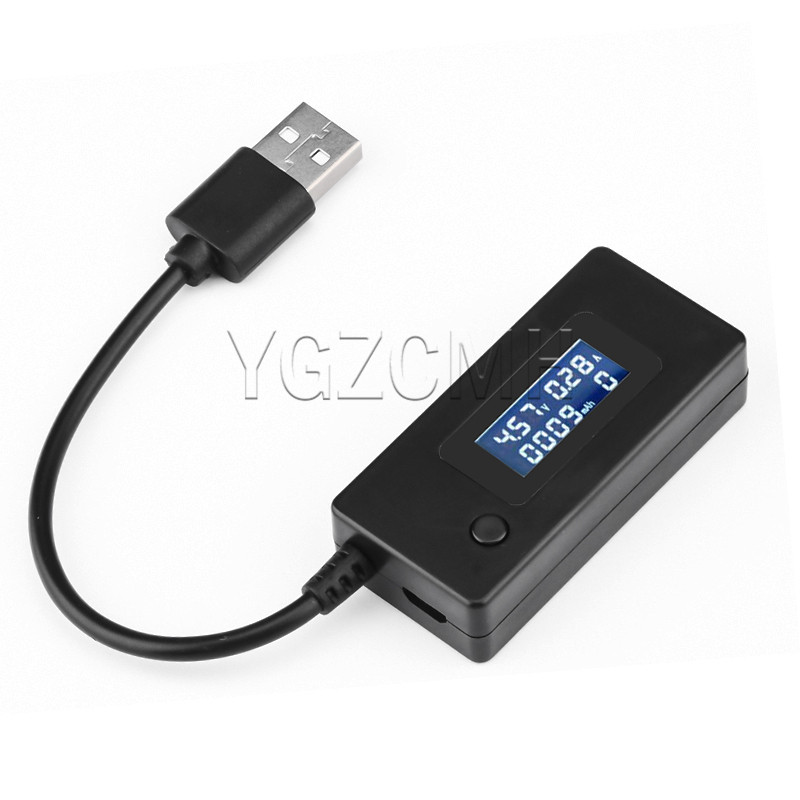 Mikro USB lādētāja akumulatora ietilpības pārbaudes sprieguma strāvas testera mērītāja detektors