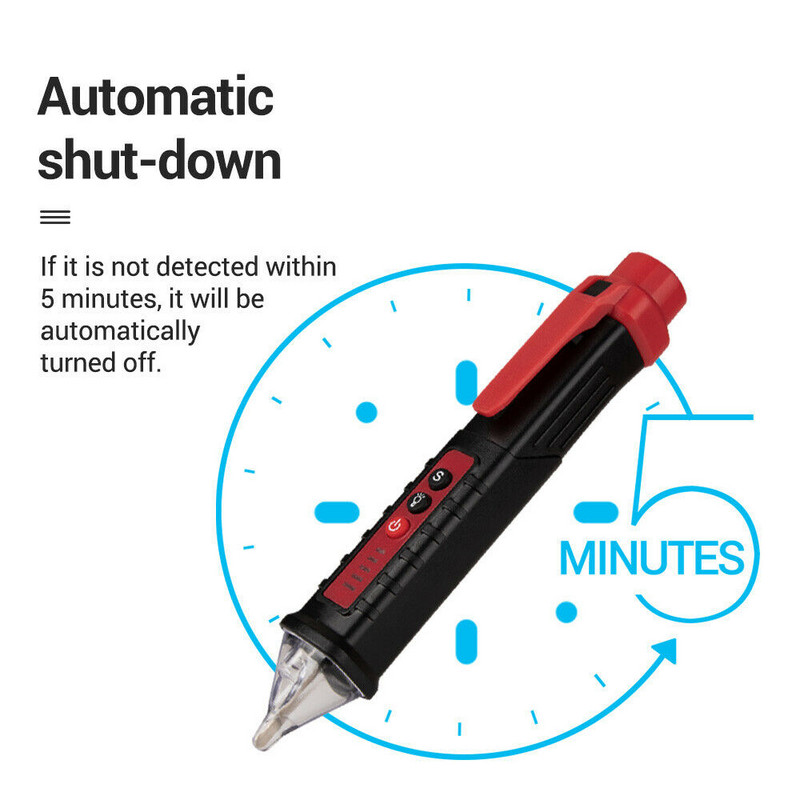 VD802 Detectoare de tensiune AC Tester inteligent fără contact Contor stilou 12-1000 V Senzor electric de tensiune Creion de testare