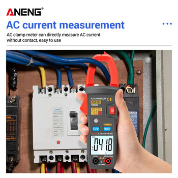 ANENG ST183 Ψηφιακός μετρητής σφιγκτήρα AC ρεύμα 6000 Μετρήσεις True RMS Πολύμετρο DC/AC Δοκιμές τάσης Hz Χωρητικότητα NCV Ohm