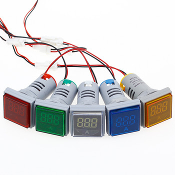 Квадратен LED цифров волтметър и амперметър Измервател на напрежение Измервател на тока AC 60-500V 0-100A D18 Dropship