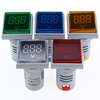 Τετράγωνο LED Ψηφιακό βολτόμετρο & Αμπερόμετρο Μετρητής τάσης ρεύματος AC 60-500V 0-100A D18 dropship