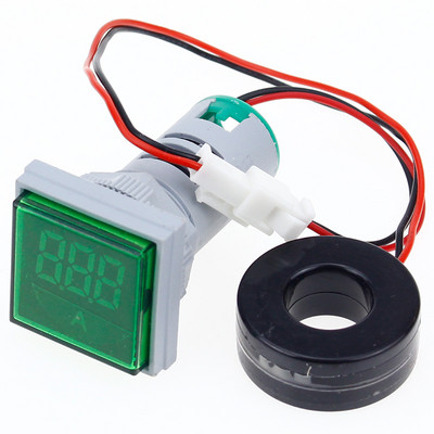 Kvadratinis LED skaitmeninis voltmetras ir ampermetras įtampos matuoklis srovės matuoklis AC 60-500V 0-100A D18 dropship