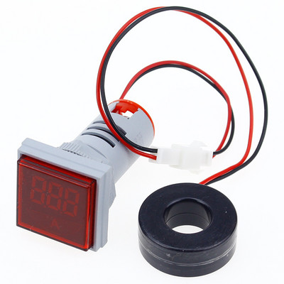 Kvadratinis LED skaitmeninis voltmetras ir ampermetras įtampos matuoklis srovės matuoklis AC 60-500V 0-100A D18 dropship