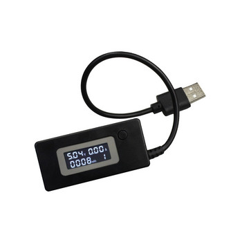 Ψηφιακό βολτόμετρο DC Αμπερόμετρο LCD Διπλός φορτιστής USB Ανιχνευτής ισχύος κινητής τηλεφωνίας Οθόνη δοκιμής μετρητή ρεύματος τάσης