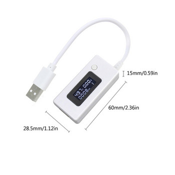 Ψηφιακό βολτόμετρο DC Αμπερόμετρο LCD Διπλός φορτιστής USB Ανιχνευτής ισχύος κινητής τηλεφωνίας Οθόνη δοκιμής μετρητή ρεύματος τάσης