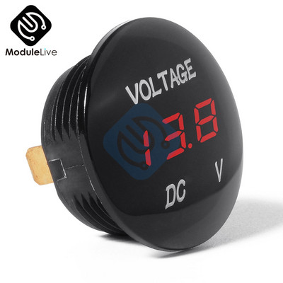 DC 5V-48V 12V 24V 36V auto mootorratas DC5V-48V digitaalne LED-paneel Pingemõõdik Tester Kuva Voltmeeter Veekindlad tööriistad