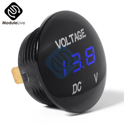 DC 5V-48V 12V 24V 36V auto mootorratas DC5V-48V digitaalne LED-paneel Pingemõõdik Tester Kuva Voltmeeter Veekindlad tööriistad