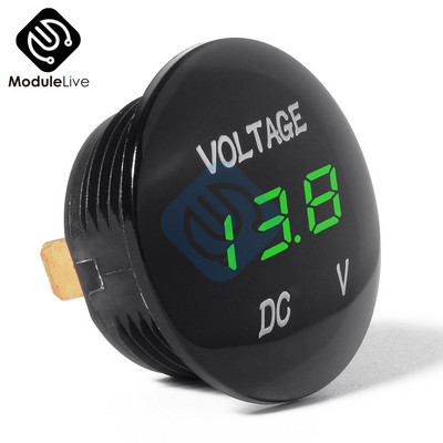 DC 5V-48V 12V 24V 36V auto mootorratas DC5V-48V digitaalne LED-paneel Pingemõõdik Tester Kuva Voltmeeter Veekindlad tööriistad