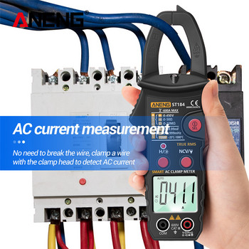 ST184 Цифров мултицет Професионален 6000 Counts Clamp Meter True RMS AC/DC Voltage Tester AC Current Hz Capacitive Ohm Test