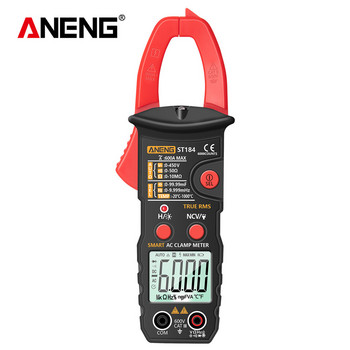 ST184 Цифров мултицет Професионален 6000 Counts Clamp Meter True RMS AC/DC Voltage Tester AC Current Hz Capacitive Ohm Test