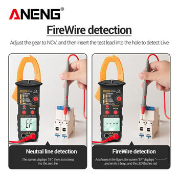 ST184 Цифров мултицет Професионален 6000 Counts Clamp Meter True RMS AC/DC Voltage Tester AC Current Hz Capacitive Ohm Test