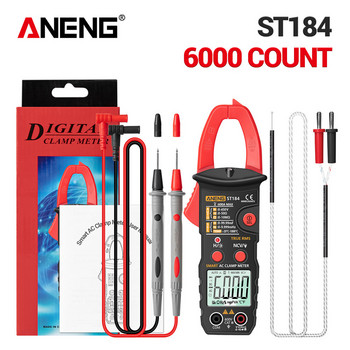 ST184 Цифров мултицет Професионален 6000 Counts Clamp Meter True RMS AC/DC Voltage Tester AC Current Hz Capacitive Ohm Test