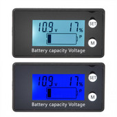 Egyenáramú, 10-100 V egyenáramú, kétvezetékes LCD digitális feszültségmérő, hordozható akkumulátor feszültségmérő panel, mérőeszköz feszültségmérő kijelzője