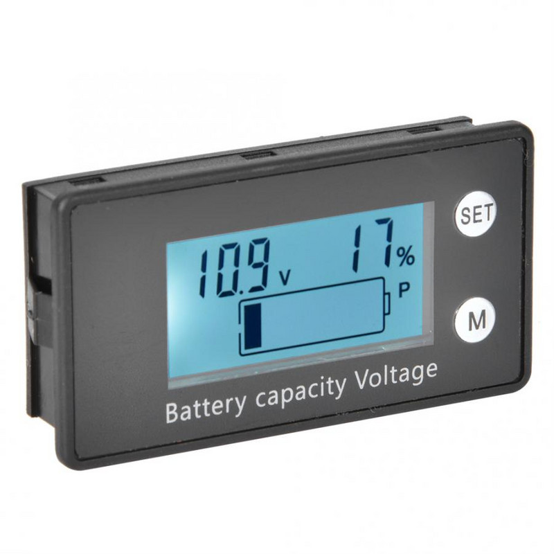 Egyenáramú, 10-100 V egyenáramú, kétvezetékes LCD digitális feszültségmérő, hordozható akkumulátor feszültségmérő panel, mérőeszköz feszültségmérő kijelzője
