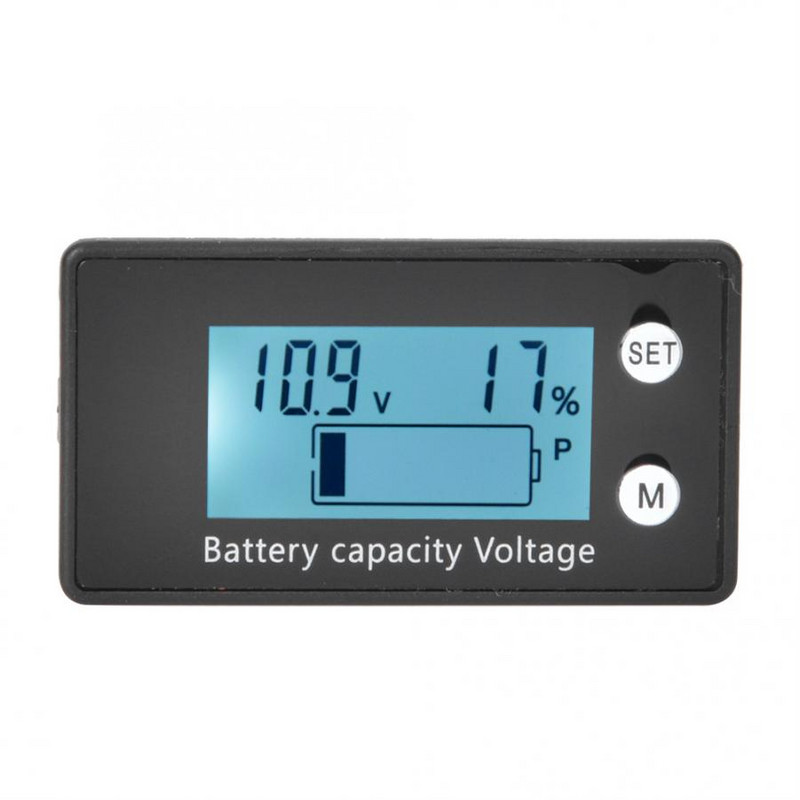 Egyenáramú, 10-100 V egyenáramú, kétvezetékes LCD digitális feszültségmérő, hordozható akkumulátor feszültségmérő panel, mérőeszköz feszültségmérő kijelzője
