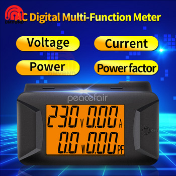 AC 40-400V 100A Цифров мултицет Напрежение Ток Измервател на мощността Измервател на фактора на мощността на електрически инструменти Ватметър PZEM-028