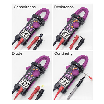 CM3108 6000 Counts Digital Clamp Meter Multimeter AC Current and AC/DC Voltage Tester Om Continuity Diode NCV Test Auto Ranging