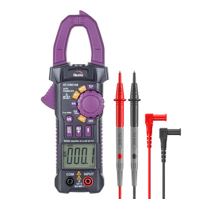 CM3108 6000 čítaní Digitálny kliešťový multimeter Tester striedavého prúdu a napätia AC/DC Tester ohmov, kontinuity diódy, test NCV, automatické nastavenie rozsahu